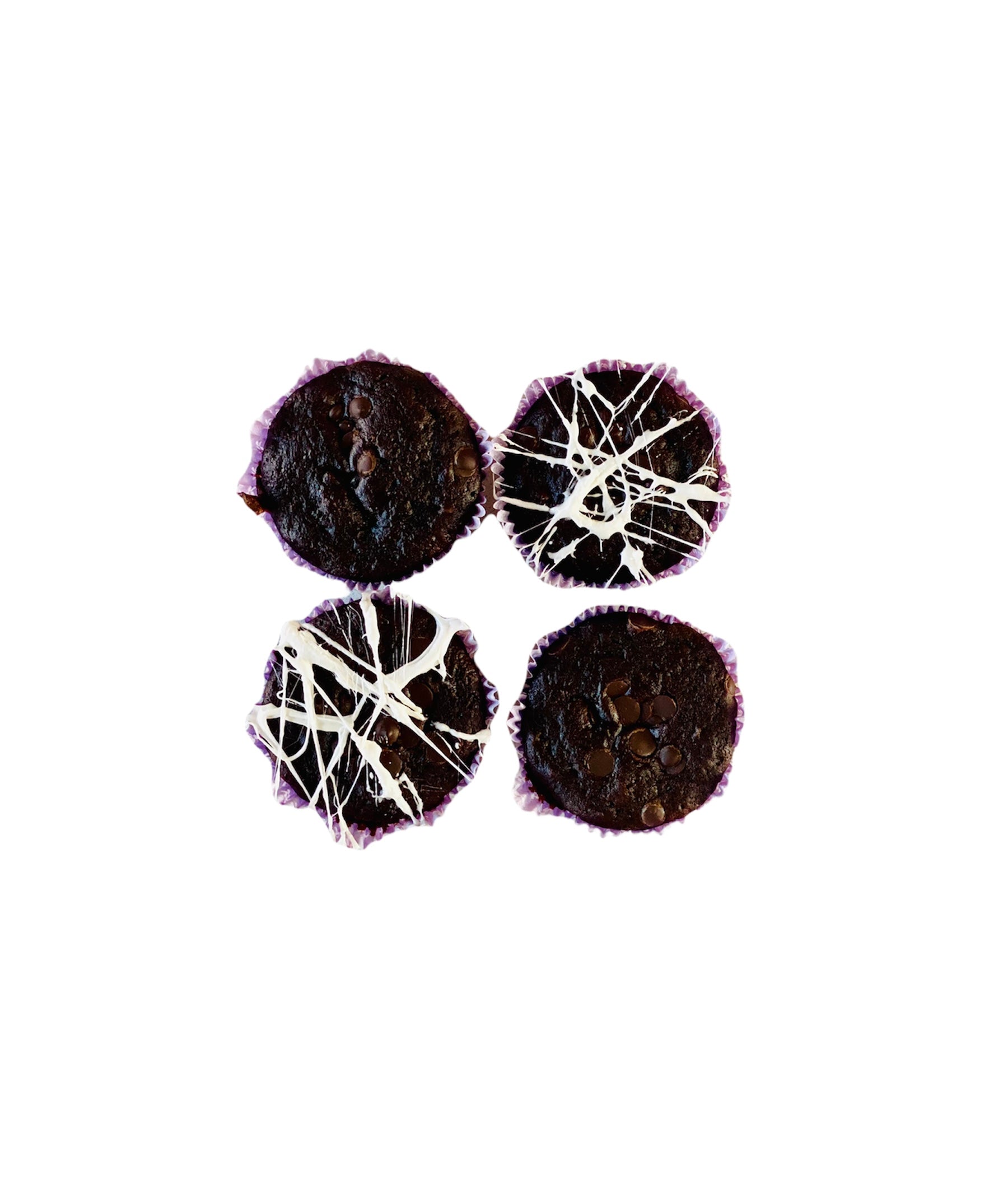 Čokoládové muffiny plnené orieškovým maslom (vegan)