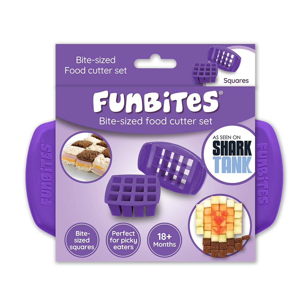 Sendvičové vykrajovátko FUNBITES štvorce fialové