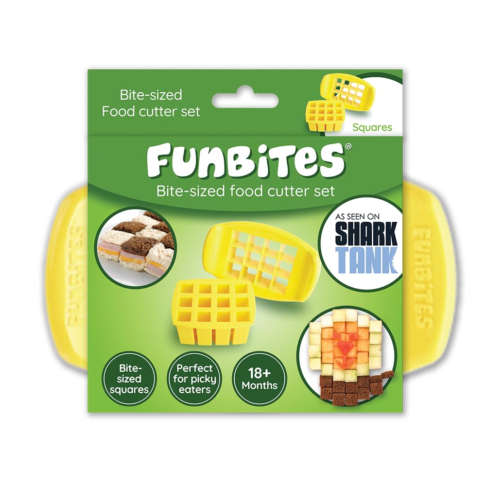 Sendvičové vykrajovátko FUNBITES štvorce žlté
