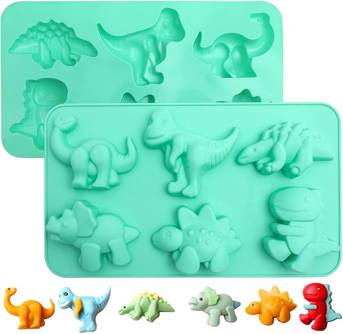 Silikónová forma na pečenie dinosaurov - zelená