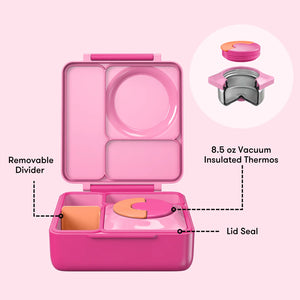 OmieBox hot & cold - Lunchbox s vyberateľnou termonádobou Pixie Pink