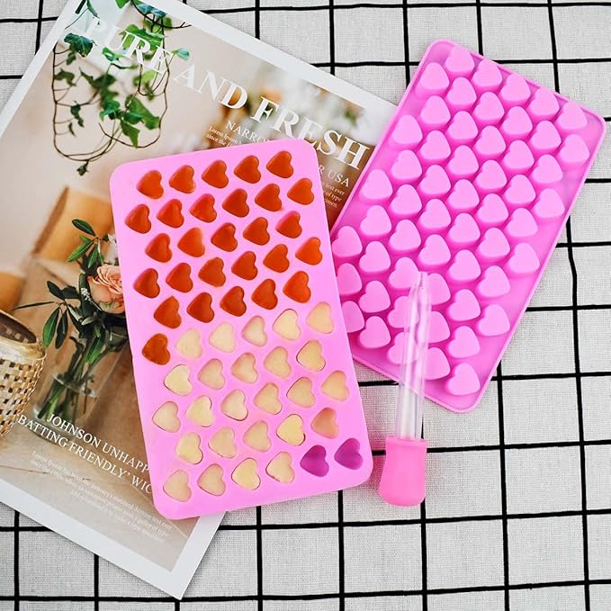 Silikónová forma na gumené srdiečka s pipetou  - modrá