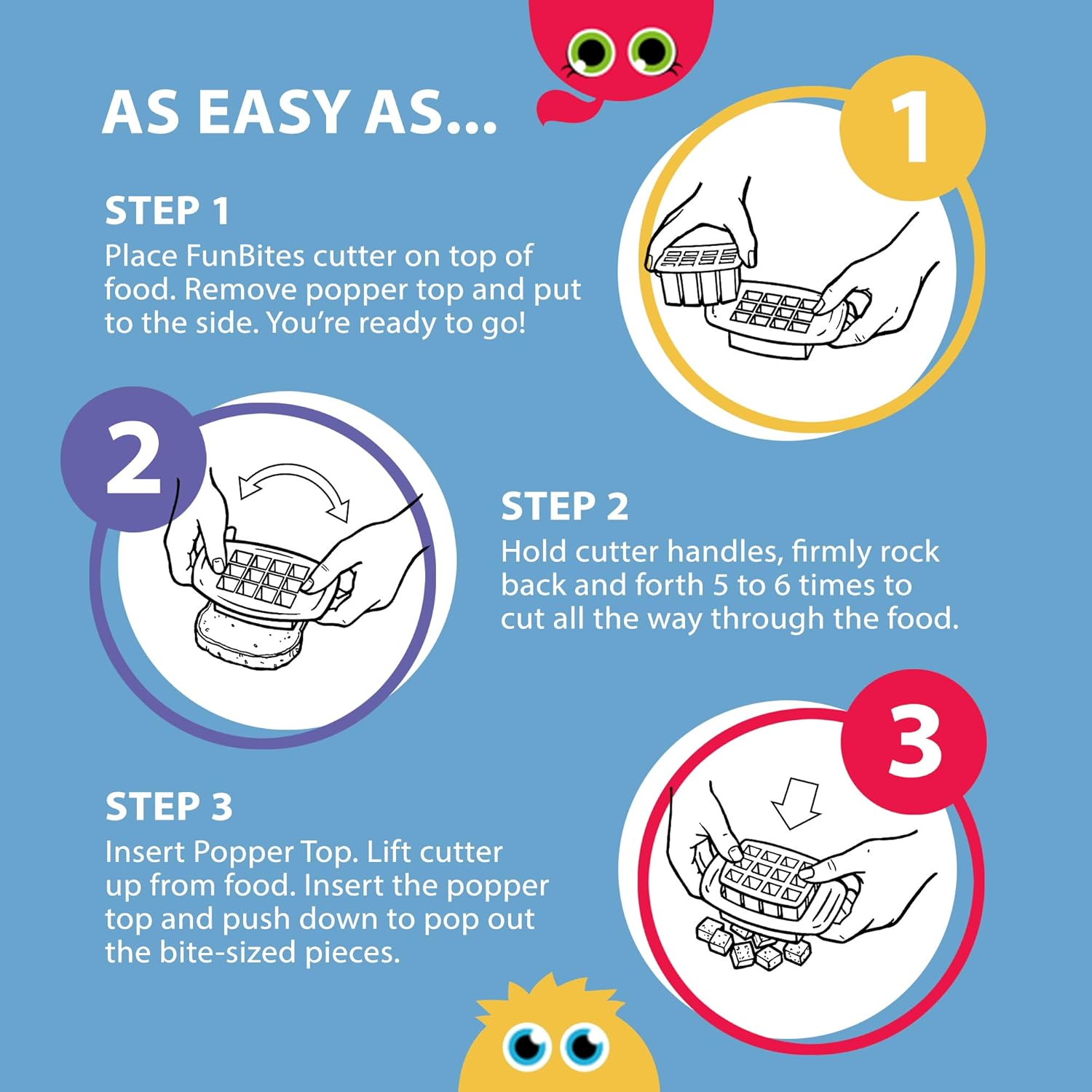 Sendvičové vykrajovátko FUNBITES štvorce zelené