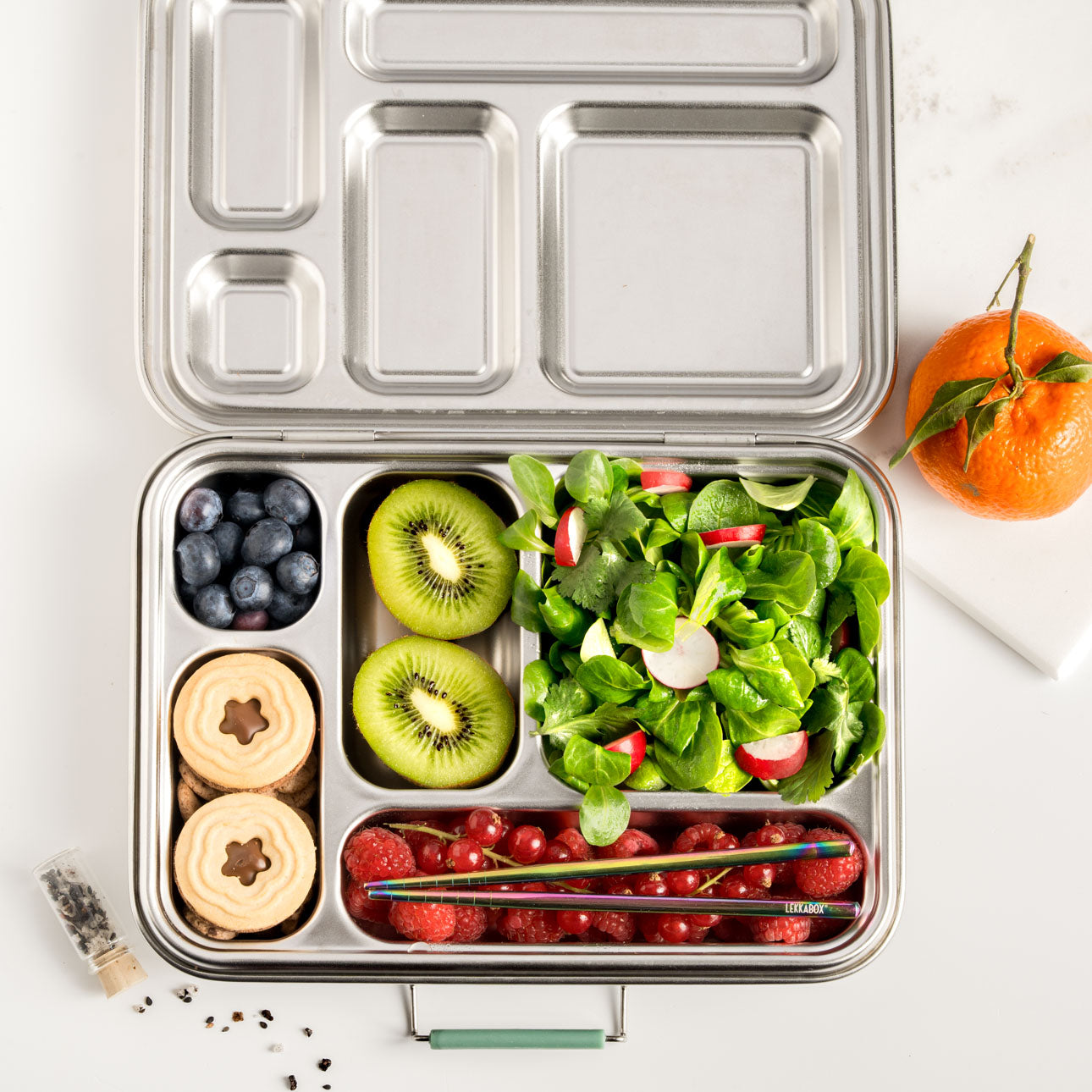 Lekkabox Stix - mini nerezové paličky - dúhové