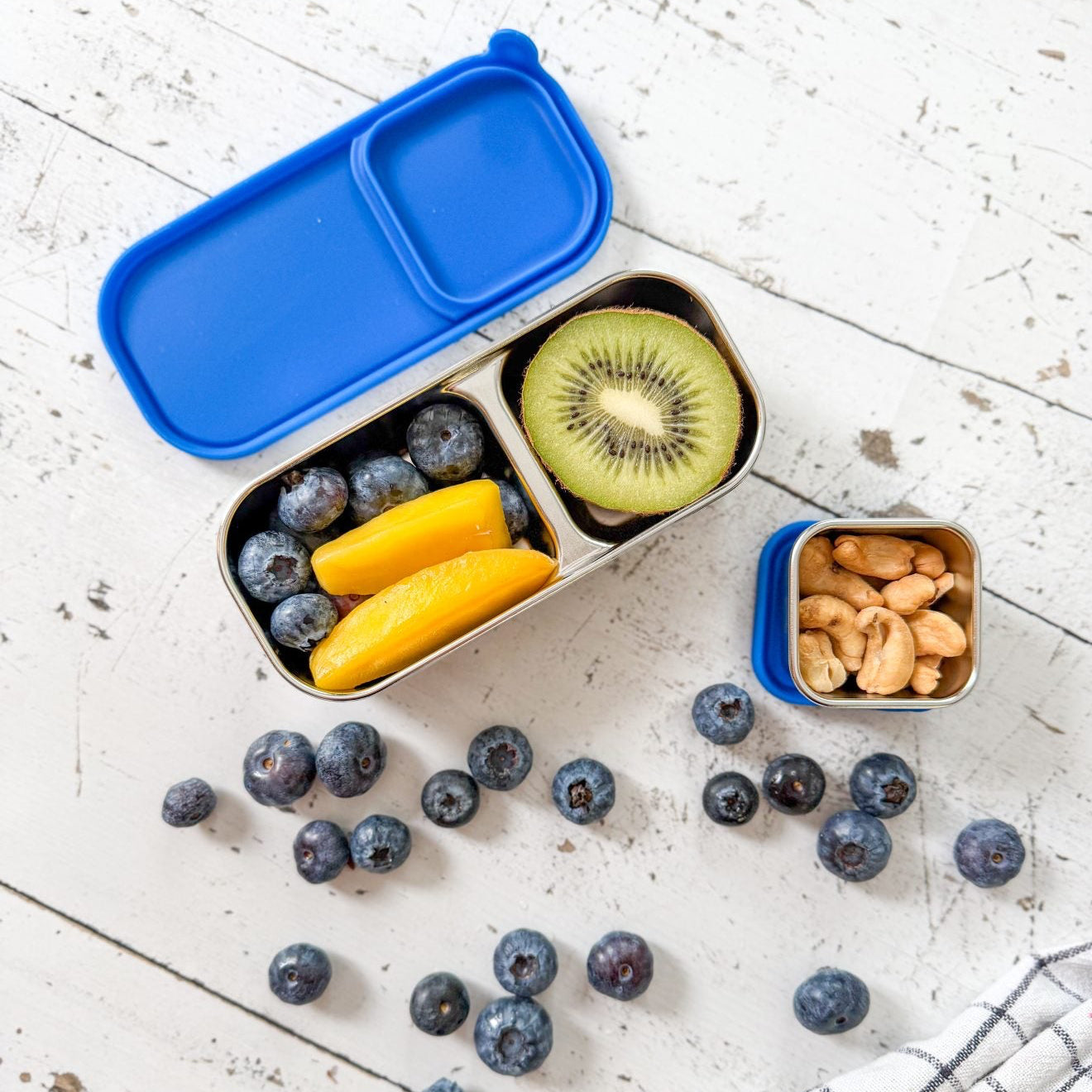 Nerezová sada Dip&Snack - modrá