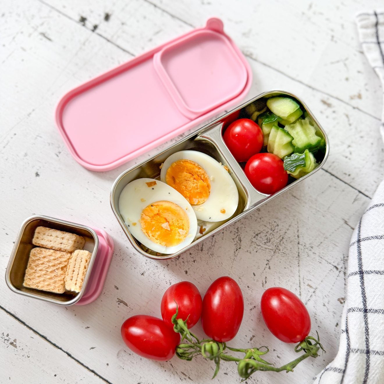 Nerezová sada Dip&Snack - ružová