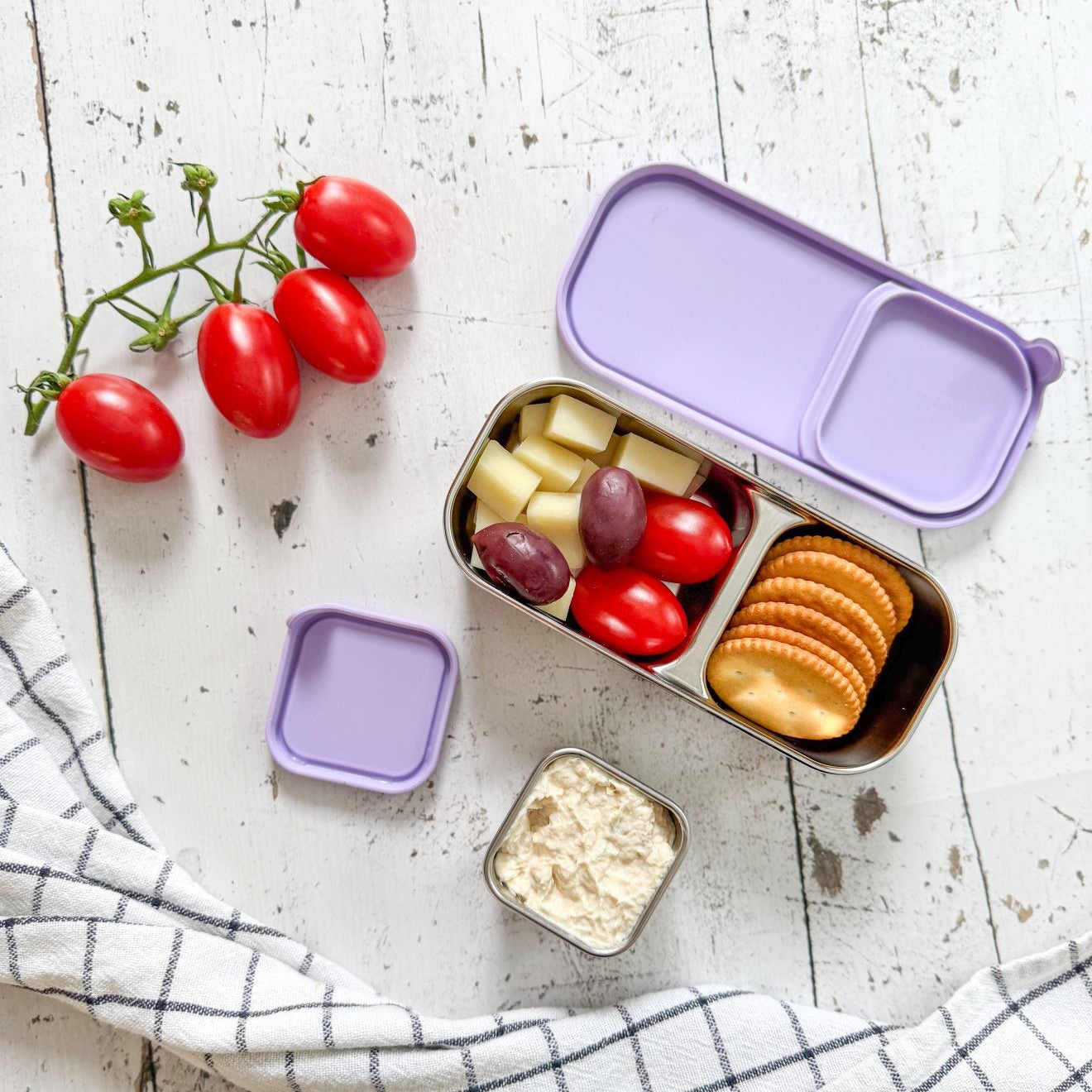 Nerezová sada Dip&Snack - fialová