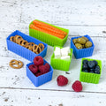 Yumbox CUBES - sada 6 silikónových formičiek modrá a zelená