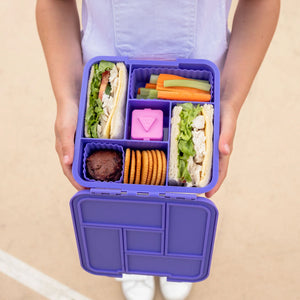 Sada 2+1 silikónových formičiek fialová Little Lunch Box Co - Hrozno