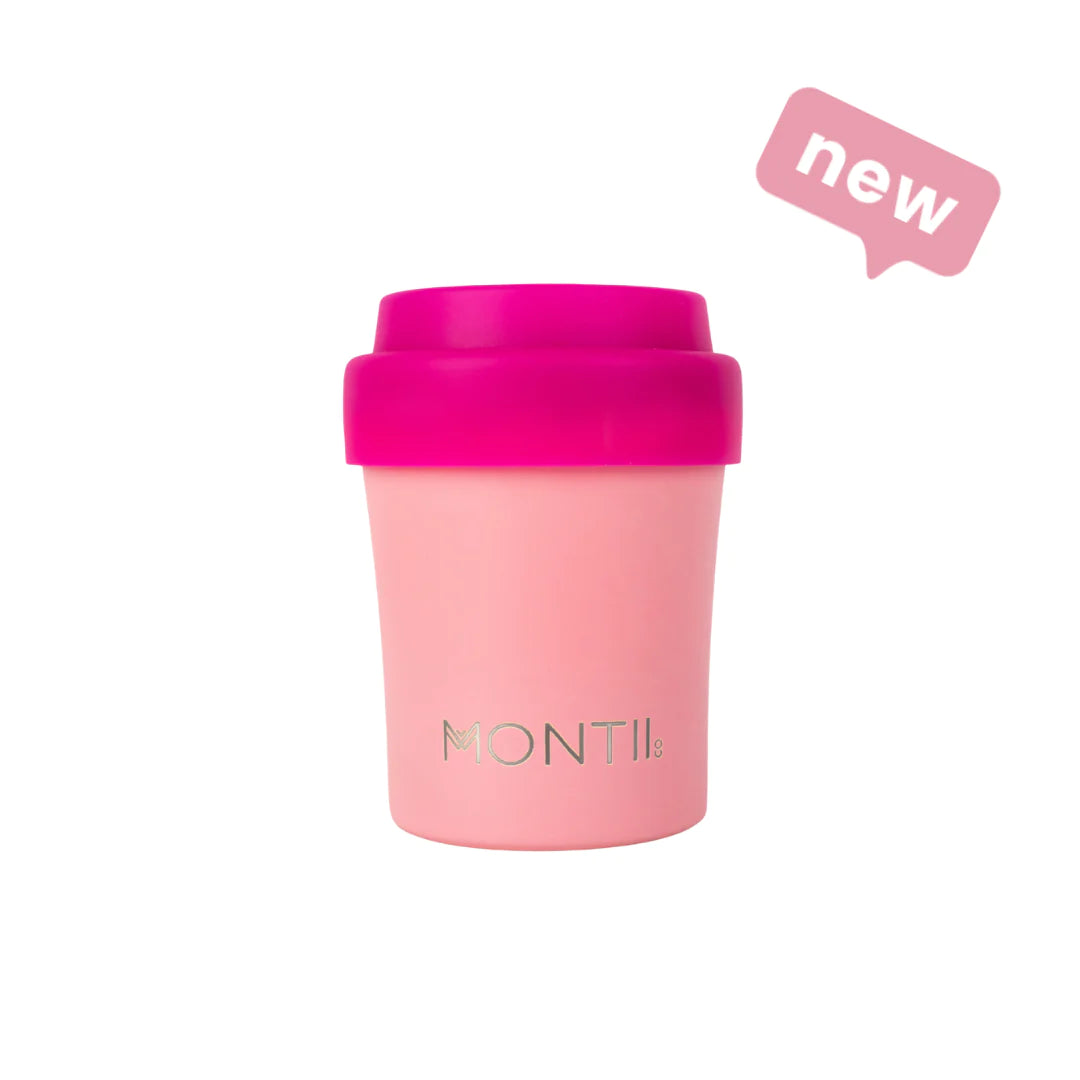 Montii Mini Coffee cup - termoizolačný hrnček na kávu Jahoda 150ml