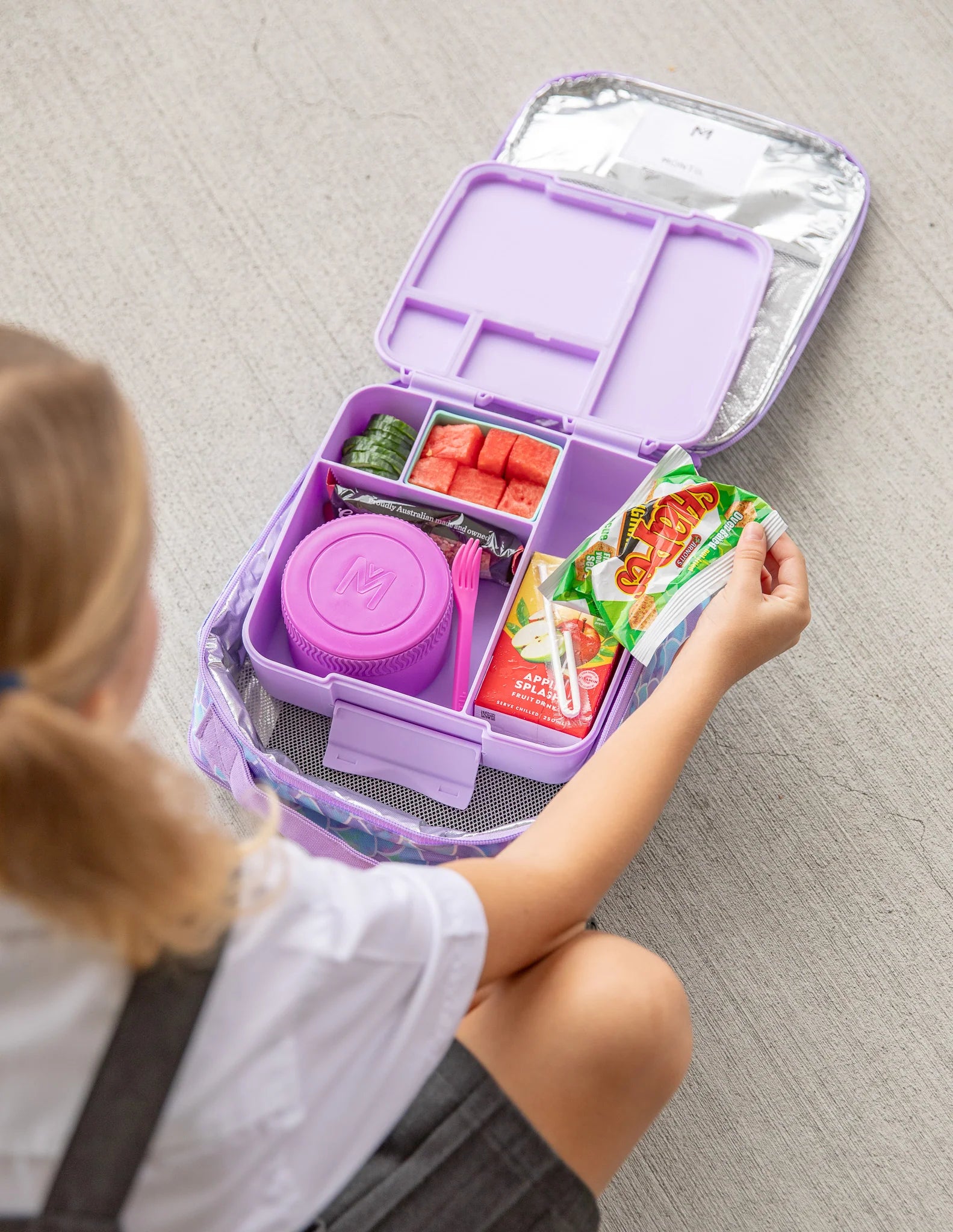 MontiiCo MINI termoska na jedlo 200ml Fuchsia