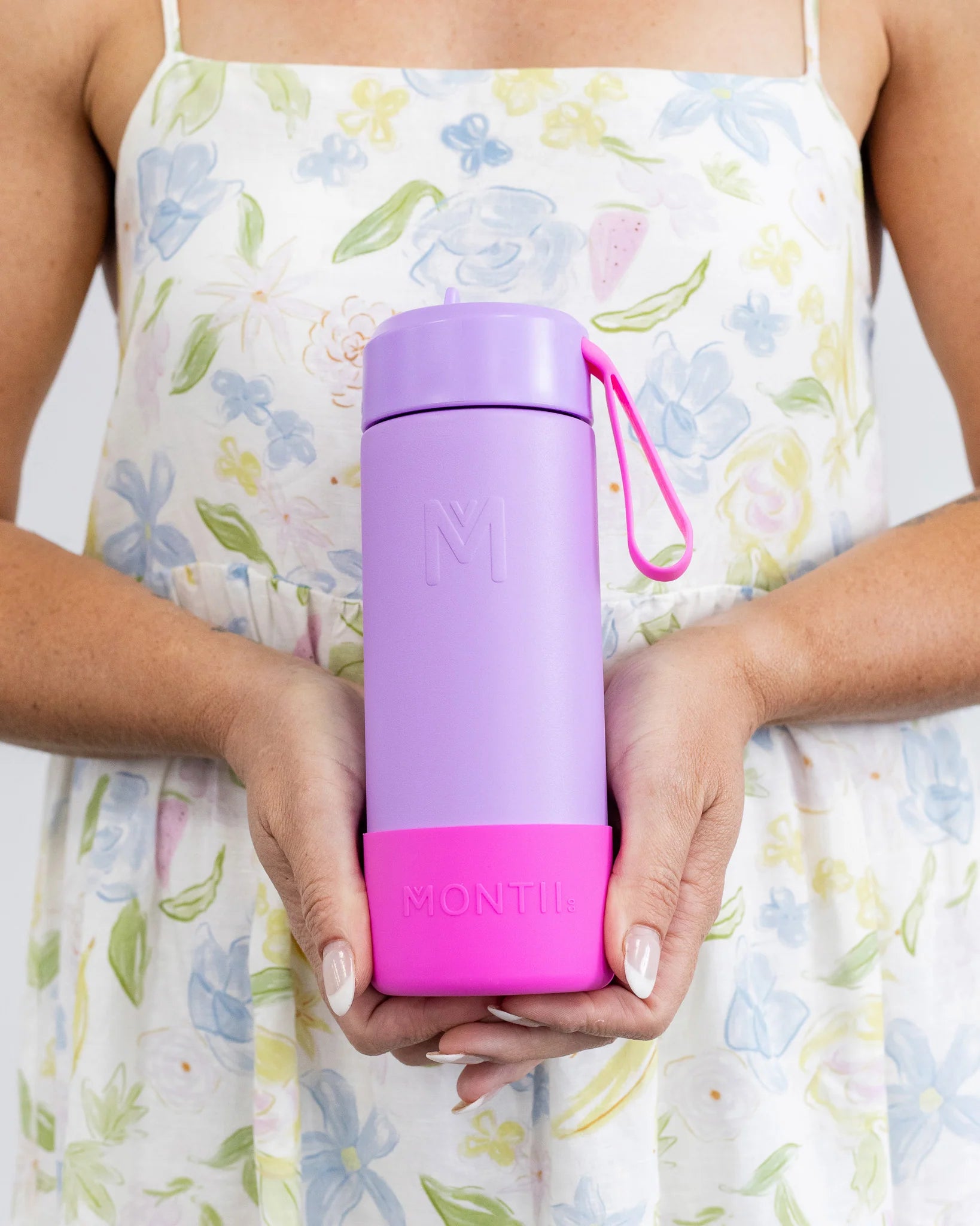 MontiiCo FUSION silikónový chránič na fľašu 350/475/700ml Ružový