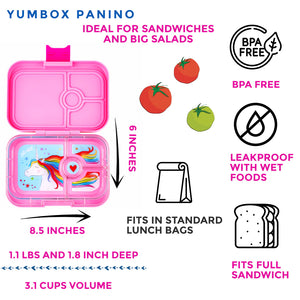 Yumbox Panino 4 oddelenia mocná ružová (Jednorožec)