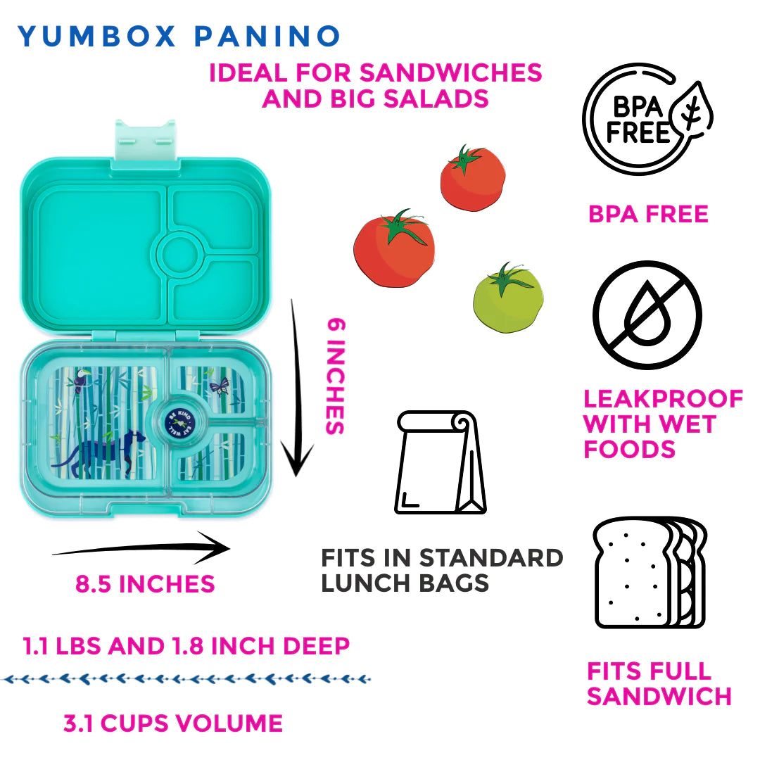 Yumbox Panino 4 oddelenia tropická voda Panter