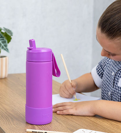 Montii Fusion 475ml - termofľaša so silikonovým chráničom a nerezovou slamkou - Fuchsia