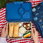 Načítať obrázok do zobrazovača galérie, Yumbox Prêt  nerez 4 oddelenia - Modrý súmrak s trblietkami
