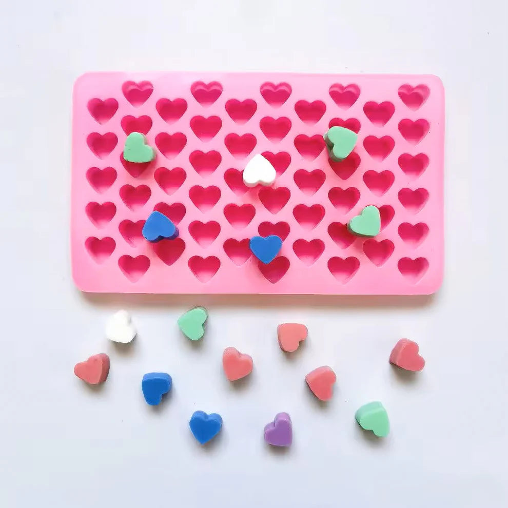 Silikónová forma na gumené srdiečka s pipetou  - modrá