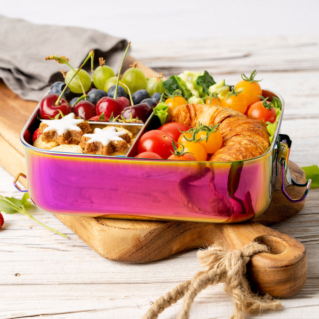 Lekkabox SAFE 1000ml s troma oddeleniami dúhová
