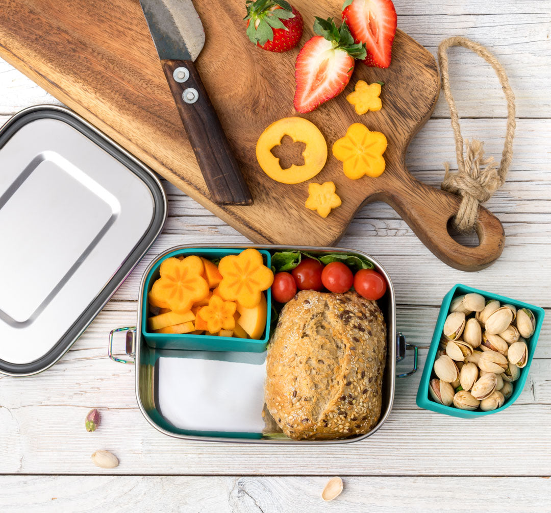 Lekkabox SAFE 800ml - 2x silikónové formičky v balení - dúhová