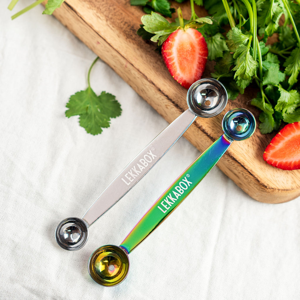 Nerezové tvorítko na guľôčky - dúhové