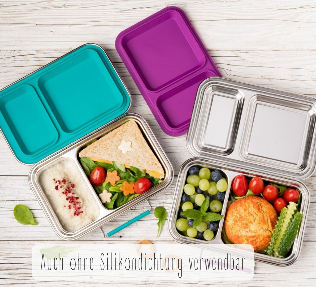 Lekkabox DUO - nerezový box s 2 oddeleniami - lesné ovocie