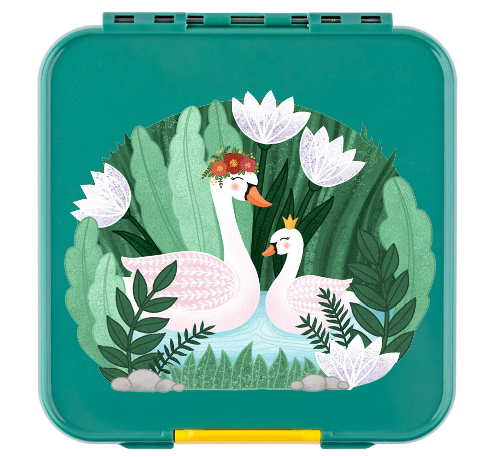 Vodeodolné nálepky Labutie jazero - stvorené pre boxy Bento3 a Bento5