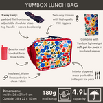 Načítať obrázok do zobrazovača galérie, Yumbox termo izolačná taška na lunchbox s popruhom  - Makové kvietky
