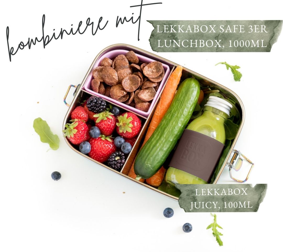 Lekkabox Juicy Mini fľaštička na smoothie/džús 100ml hnedá