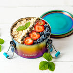 Načítať obrázok do zobrazovača galérie, Nepriepustná nerezová dóza Lekkabox Clipsy 400ml - dúhová
