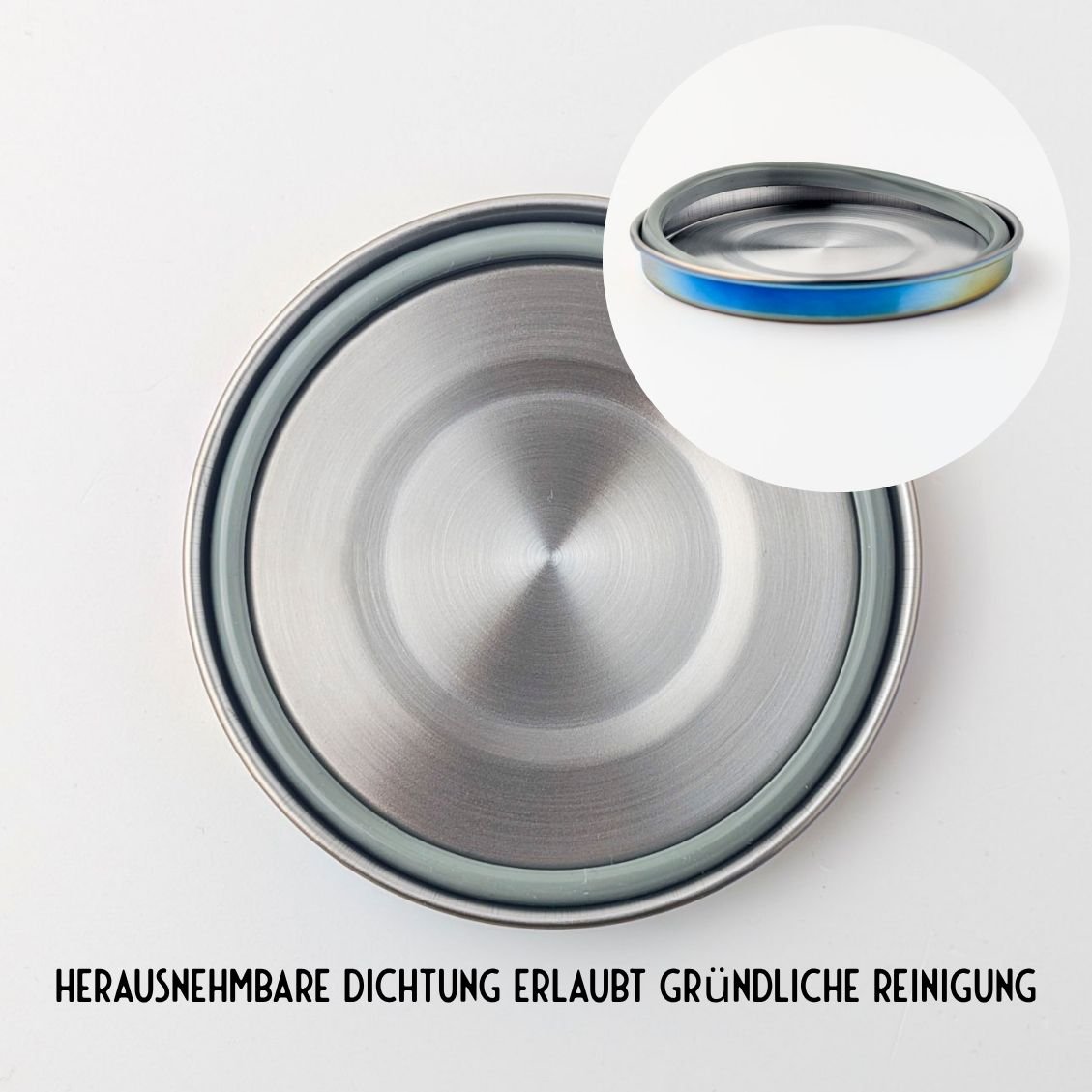 Nepriepustná nerezová dóza Lekkabox Clipsy 400ml - dúhová