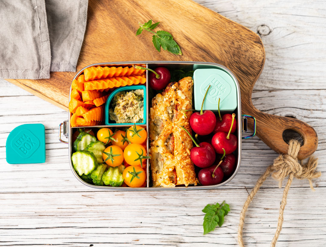 Lekkabox SAFE 1000ml s troma oddeleniami dúhová