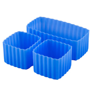 Sada 2+1 silikónových formičiek fialová Little Lunch Box Co - Čučoriedka