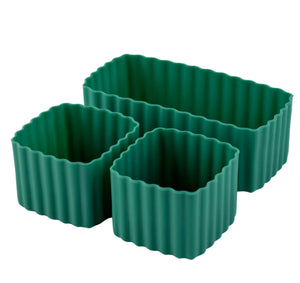 Sada 2+1 silikónových formičiek fialová Little Lunch Box Co - Jablko