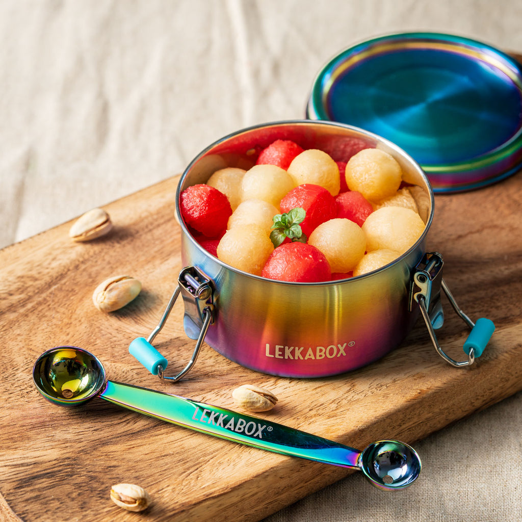 Nerezové tvorítko na guľôčky - dúhové