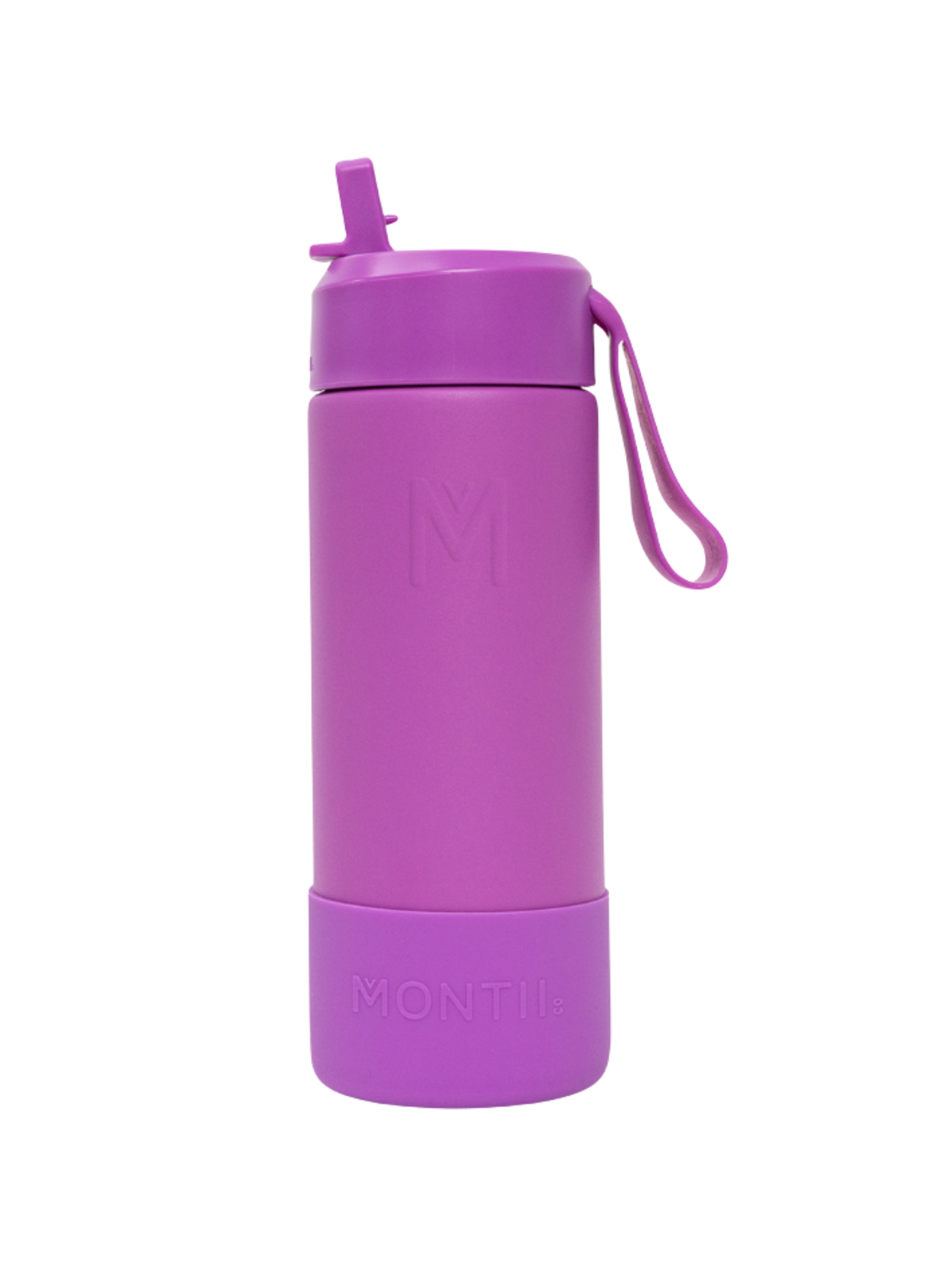 Montii Fusion 475ml - termofľaša so silikonovým chráničom a nerezovou slamkou - Fuchsia