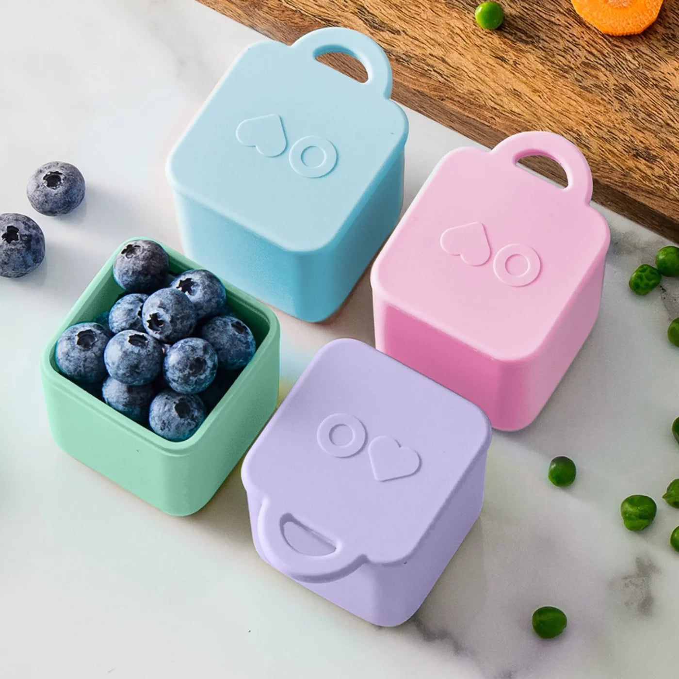 OmieDip - sada 2 silikónových dózičiek ružová a fialová