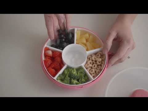 Göbe Spinner FLIP (malý) - boxík s tlačidlom pre najmenších s 5 priehradkami mentolová