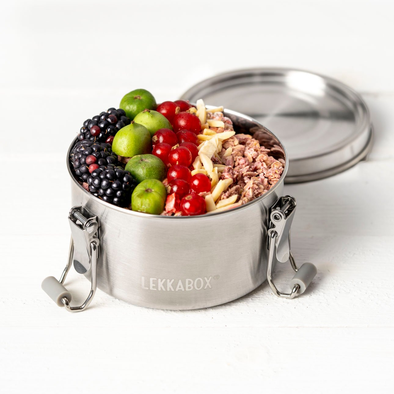 Nepriepustná nerezová dóza Lekkabox Clipsy 400ml - strieborná