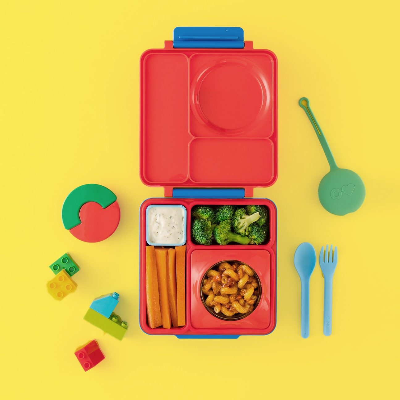 OmieBox hot & cold - Lunchbox s vyberateľnou termonádobou Červená