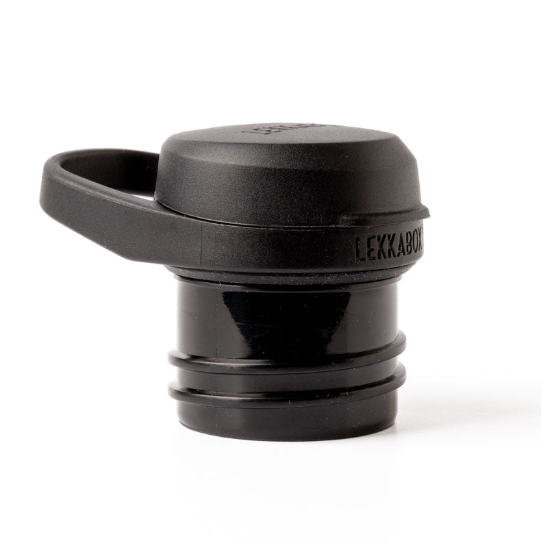 Športové free flow viečko pre všetky fľaše Lekkabox - čierna