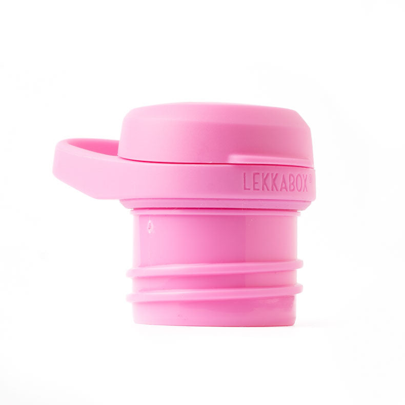 Športové free flow viečko pre všetky fľaše Lekkabox - ružová