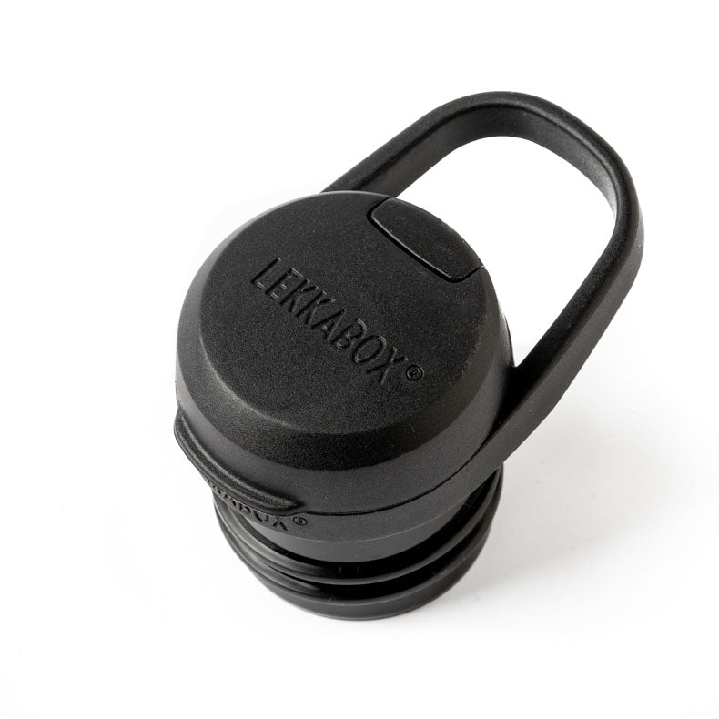 Športové free flow viečko pre všetky fľaše Lekkabox - čierna