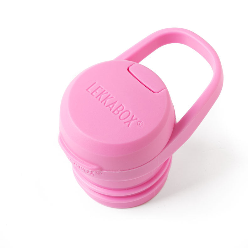 Športové free flow viečko pre všetky fľaše Lekkabox - ružová