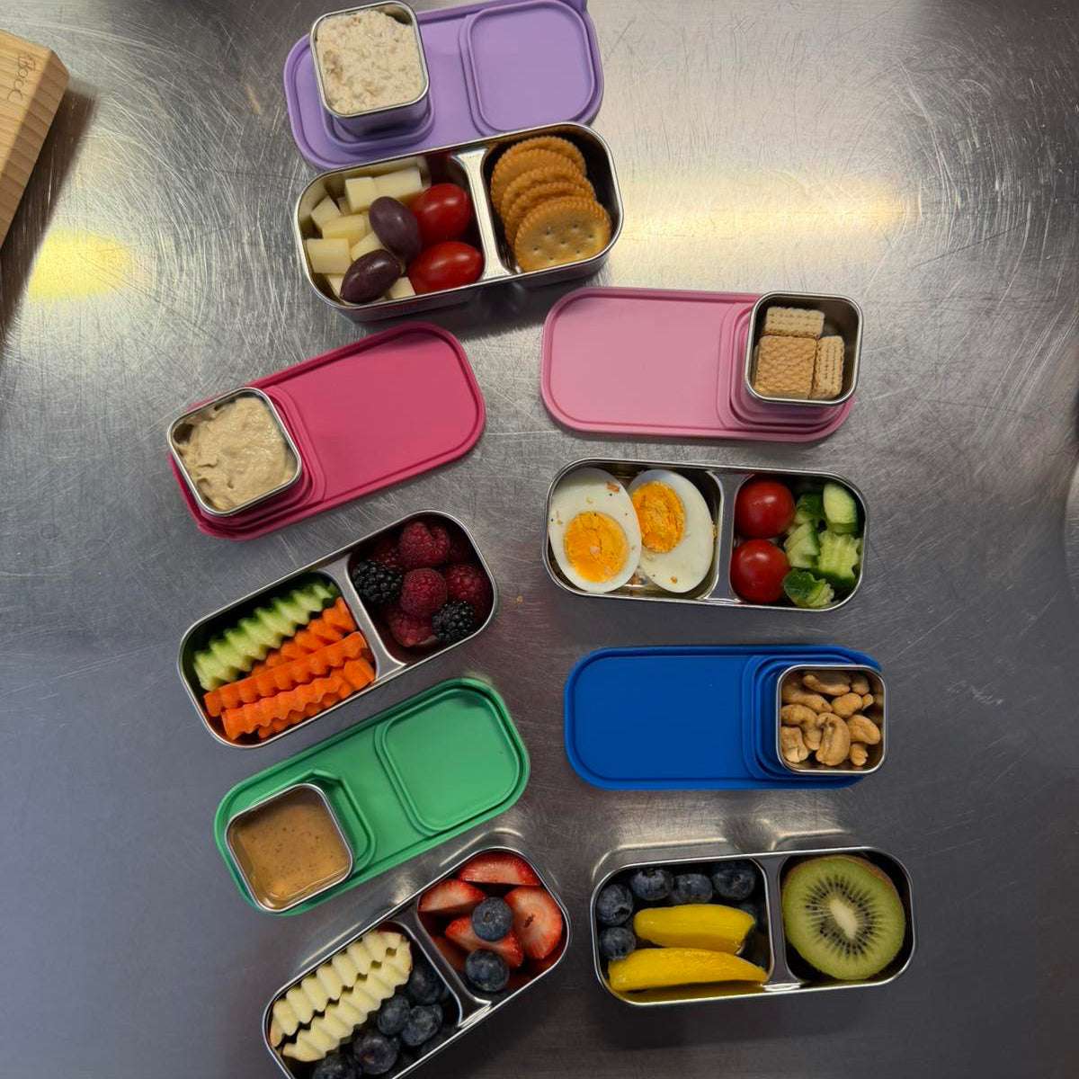 Nerezová sada Dip&Snack - ružová