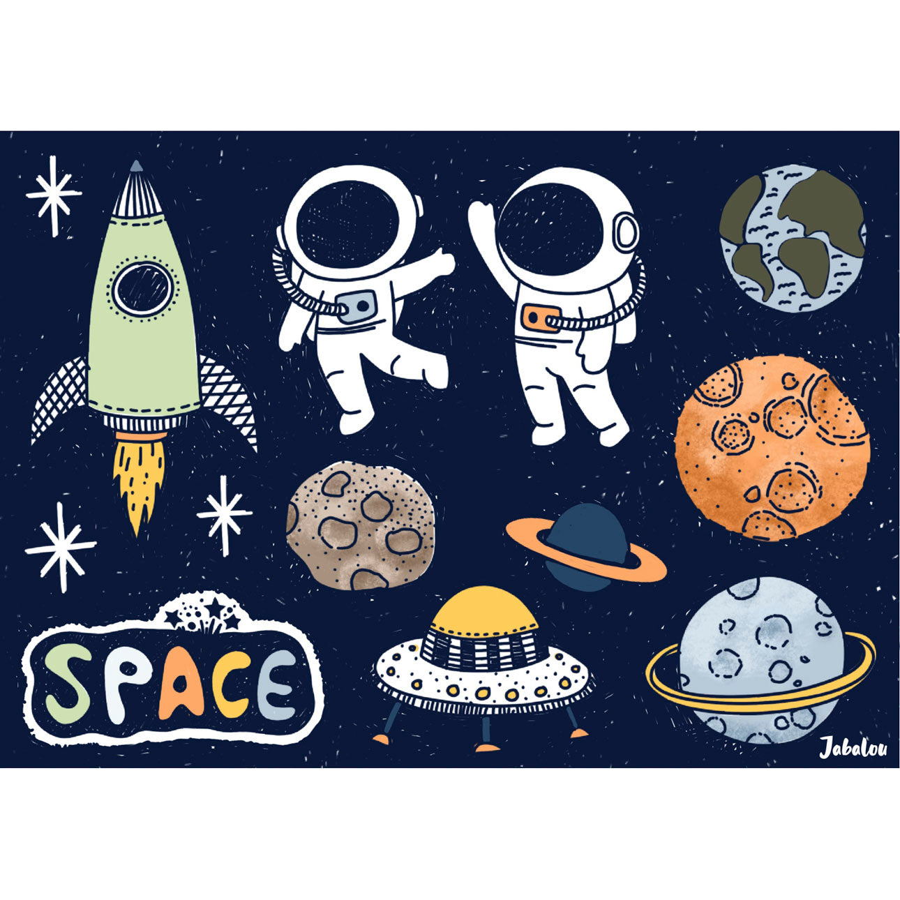 Vodeoodolné nálepky Vesmír 2