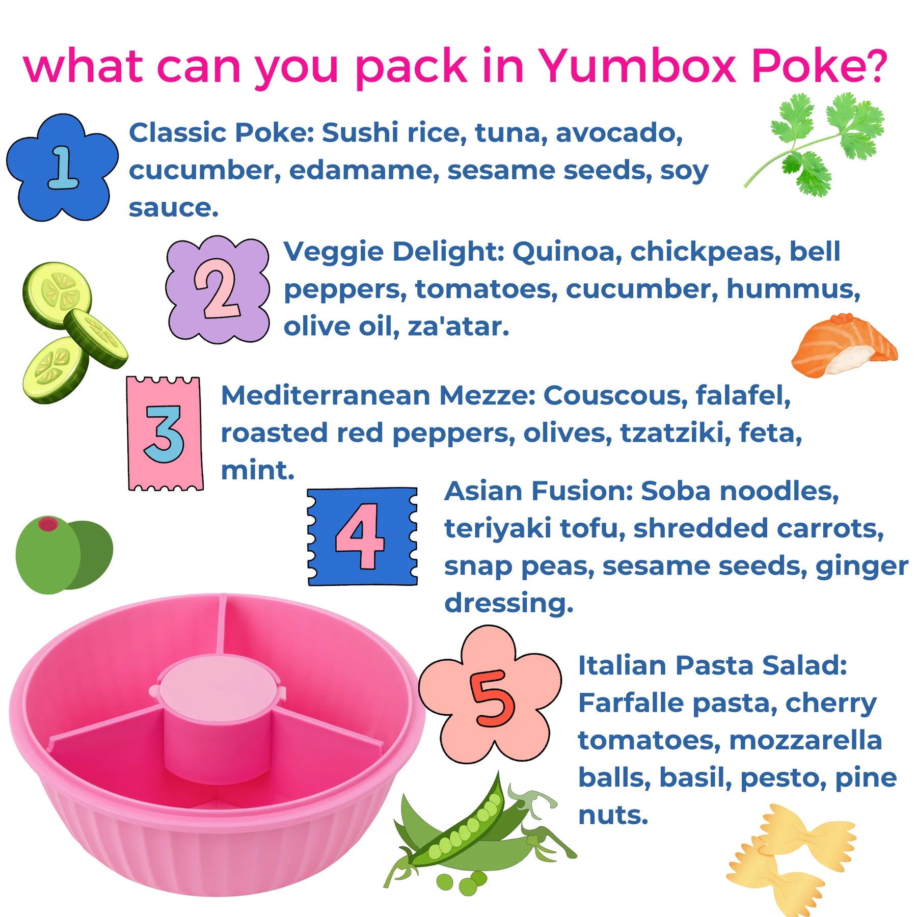Yumbox Poke Bowl - ružová
