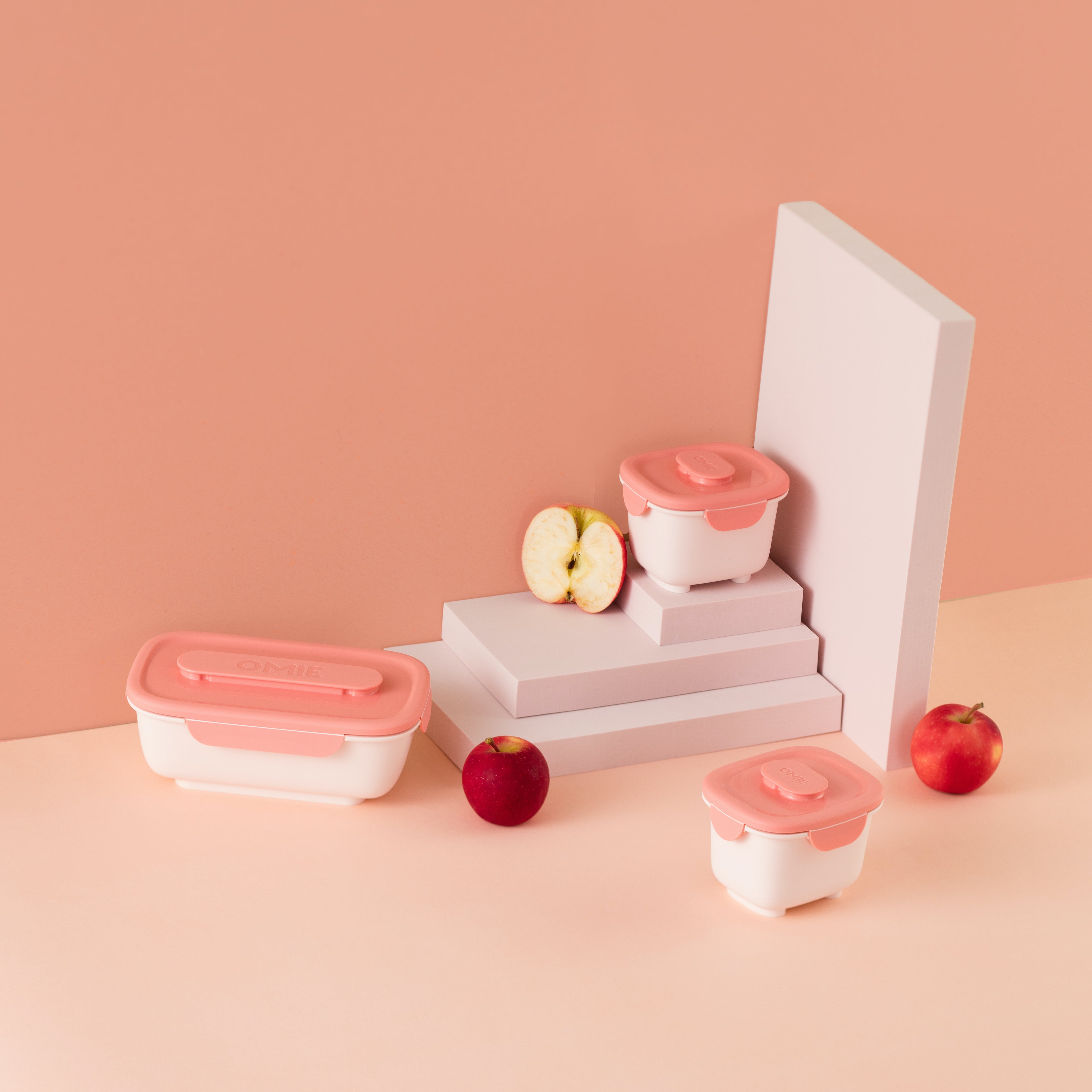 OmieGo BIO sada 3 stohovacích boxov - koraly