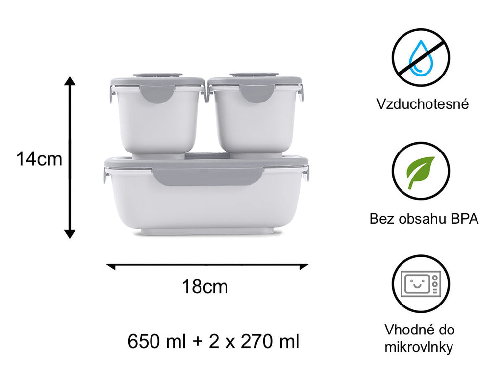 OmieGo BIO sada 3 stohovacích boxov - koraly