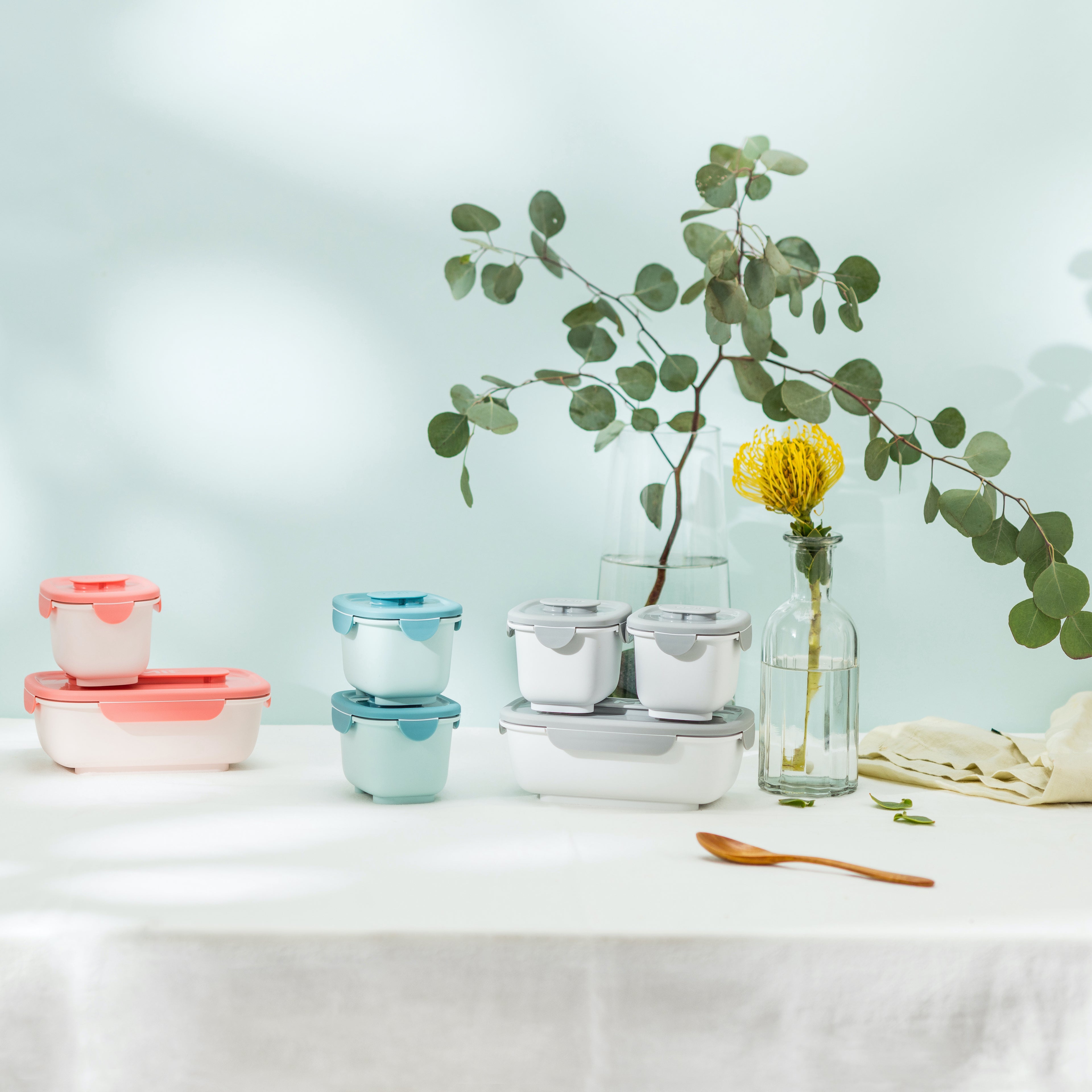 OmieGo BIO sada 3 stohovacích boxov - koraly