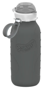 Squeasy Snacker Sport - silikónová fľaša 470ml sivá